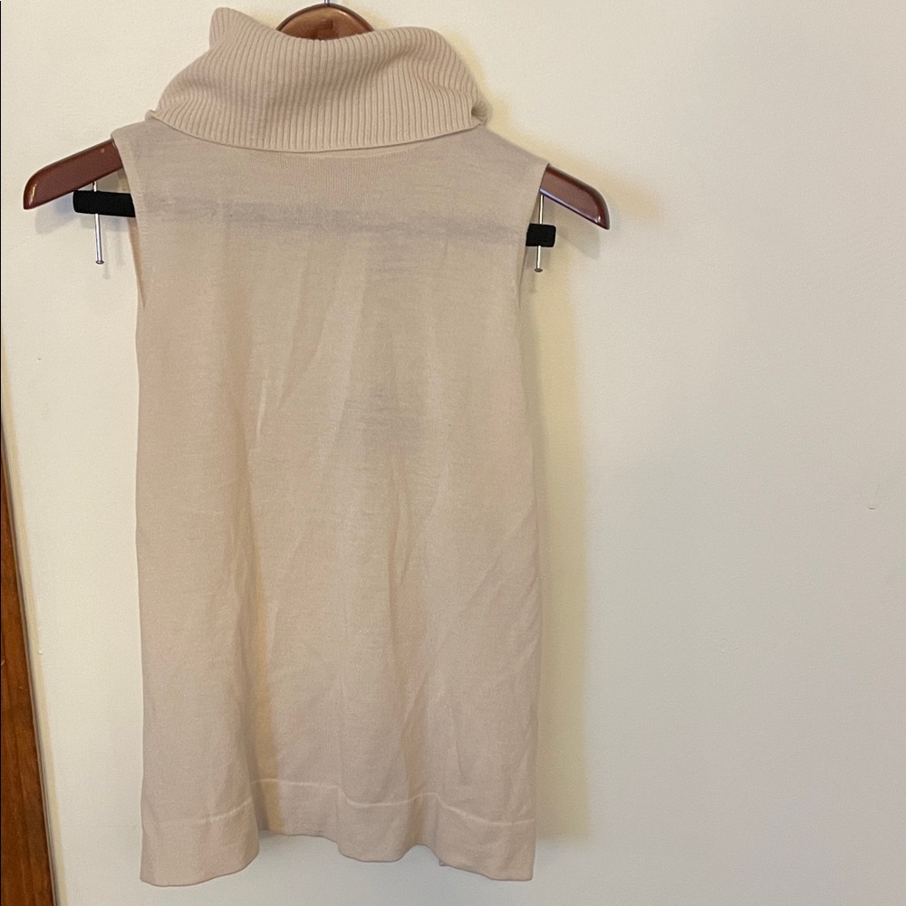 BCBG Maxazria turtleck sleeveless blouse